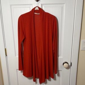 41 Hawthorn Open-Front Orange-Red Cardigan